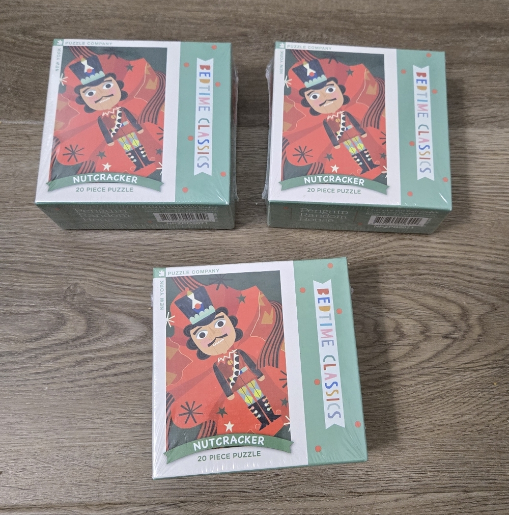 3 New York Puzzle Company Nutcracker 20 pieces Puzzles New In Plastic Seal